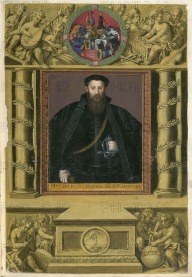 Members of the famous Fugger family in Augsburg, Ulrich Fugger, 1526 - 1584, Count of Kirchberg