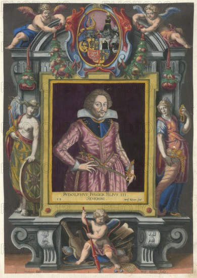 Members of the famous Augsburg Fugger family, Rudolf Freiherr Fugger (1589 - 1616), a Count of