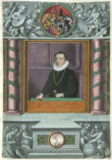 Members of the famous Augsburg Fugger family, Philipp Fugger, (1567 - 1601), married to Barbara