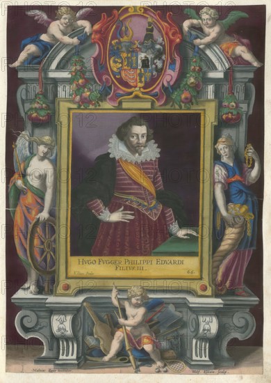 Members of the famous Fugger family in Augsburg, Hugo, Freiherr Fugger, Count of Kirchberg and