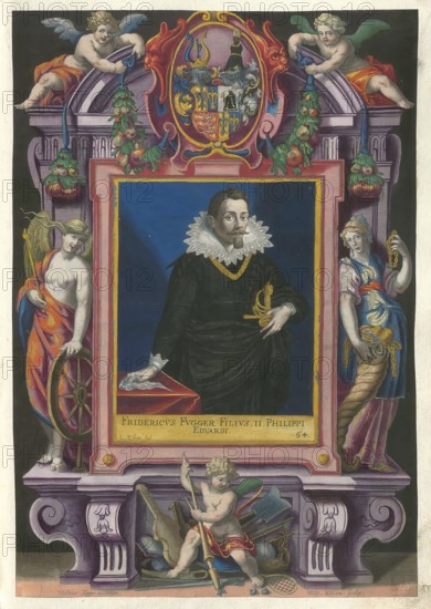 Members of the famous Fugger family in Augsburg, Fridericus Fugger, son of Philipp Eduard Fugger,