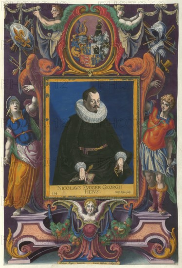 Members of the famous Augsburg Fugger family, Nikolaus Fugger (1596 to 1676), son of Georg Fugger,