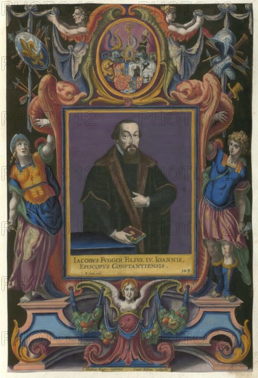 Members of the famous Augsburg Fugger family, Jakob Fugger the Elder (1398 to 1469), authentic