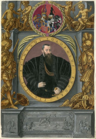 Members of the famous Augsburg Fugger family, Georg Fugger (1518 - 1569), a son of Raymund,