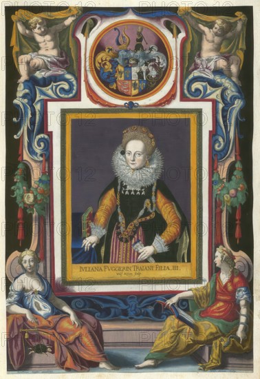 Members of the famous Fugger family in Augsburg, Juliana Fugger, born 1604, daughter of Traian