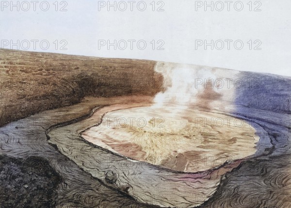 Lake of Fire, in Hawaii, Halema?uma?u crater in the Kilauea volcano on Big Island, where active