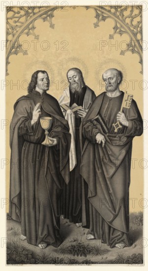 John, Matthew and Peter, Apostles, People of Biblical History, Historical, Authentic, Digitally