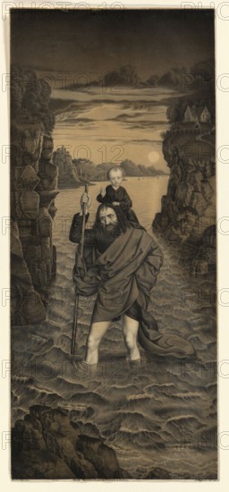 Saint Christopher Crossing a River with the Christ Child on His Shoulders, People of Biblical