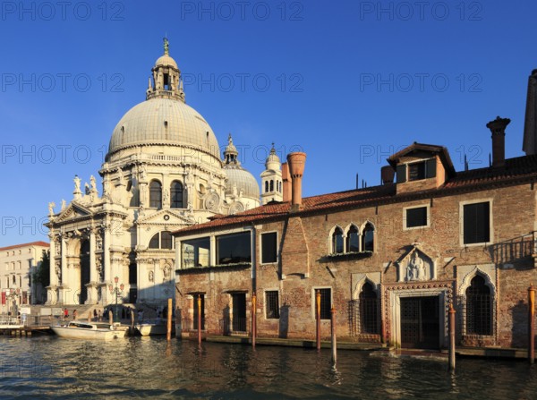 Basilica di S. Maria della Salute and former monastery Abbazia di San Gregorio on the Grand Canal,