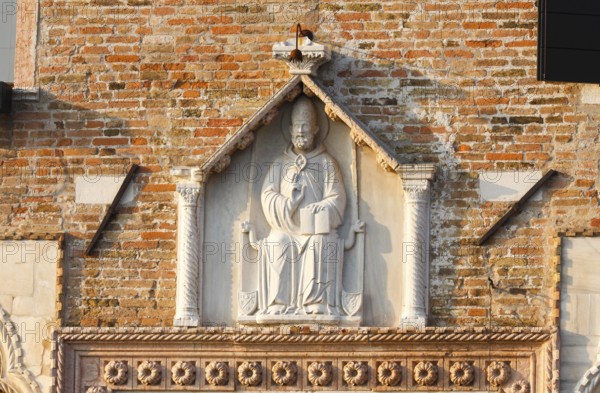 Relief at the former monastery Abbazia di San Gregorio on the Grand Canal, Venice, Veneto, Italy