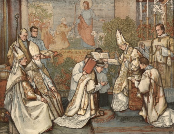 Scene from biblical history, episcopate, an important sacrament in many Christian churches, which