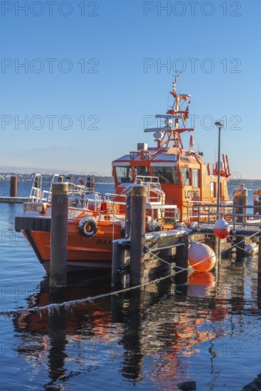 Kiel-Holtenau pilot station in front of the Kiel Canal, pilot boat, channel guidance, shipping,