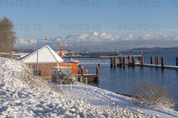 Kiel-Holtenau pilot station in front of the Kiel Canal, pilot boat, channel guidance, shipping,