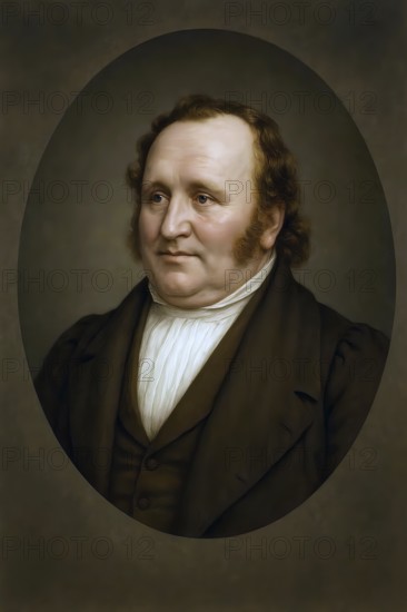 Jean Paul, historical illustration from the history of German literature from 1885, digitally
