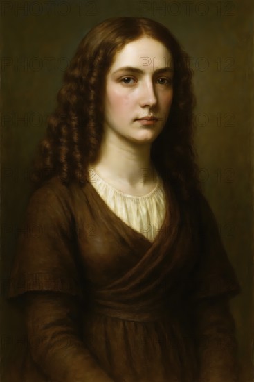 Schiller's wife Charlotte, born von Lengefeld, historical illustration from the history of German
