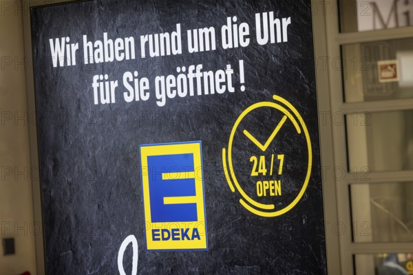 EDEKA supermarket at Stuttgart Airport. It is open around the clock, seven days a day. 24-7.