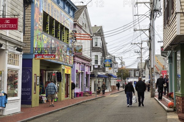 Commercial Street, busy street with passers-by, numerous shops, art galleries, restaurants, cafes