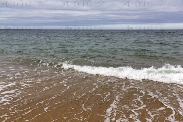 Soft surf on beach, shoreline, autumn cloud cover, Provincetown, Race Point Beach, Cape Cod