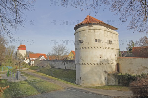 Old bastion and historic city wall, city fortification, defensive defence tower, fortification,
