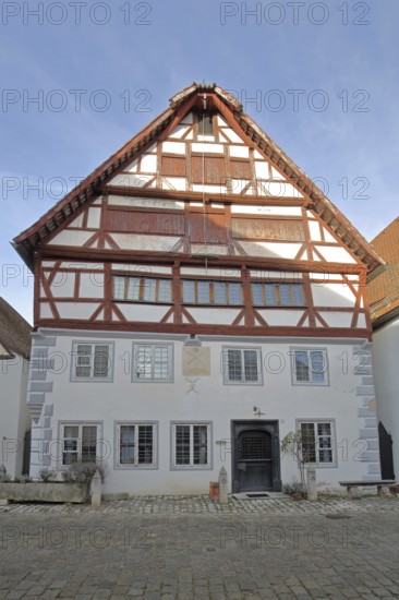Former tanner house built 15th century, half-timbered house, Vordere Gerbergasse, Nördlingen,