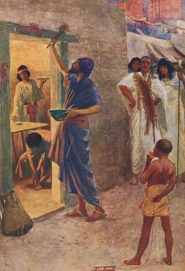 Scene from the biblical story, Passover was introduced by God in the Bible, as a reminder of the