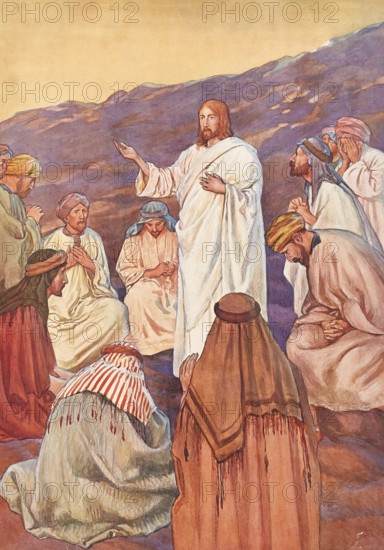 Scene from the biblical story, The Mission, Go now and make disciples of all nations by baptizing