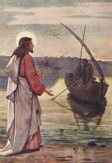Scene from the biblical story, The first disciples or first apostles in the Bible are traditionally