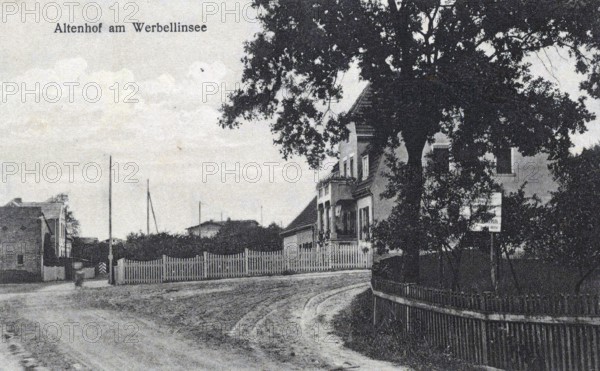 Altenhof am Werbellinsee, today Barnim district, Brandenburg, Germany, postcard, view around 1900 -