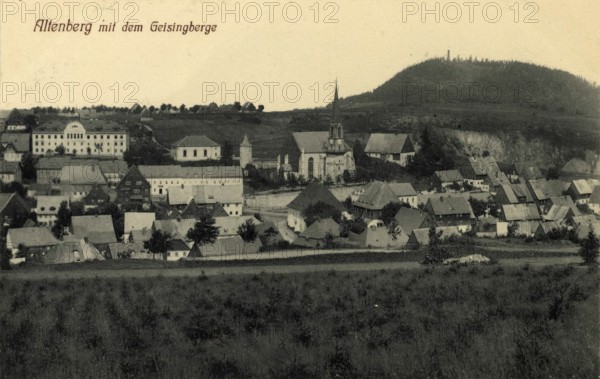 Altenberg with the Geisingberg, today Saxon Switzerland-Eastern Ore Mountains district, Saxony,