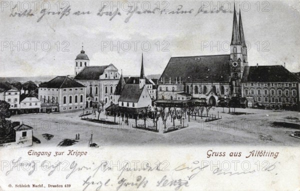 Pilgrimage chapel and chapel square in Altötting, Altötting district, Upper Bavaria, Bavaria,