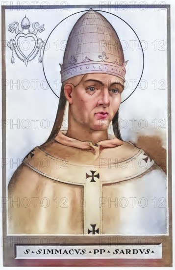 Symmachus (born in Sardinia, died 19 July 514 in Rome) was Bishop of Rome and is listed as Pope by