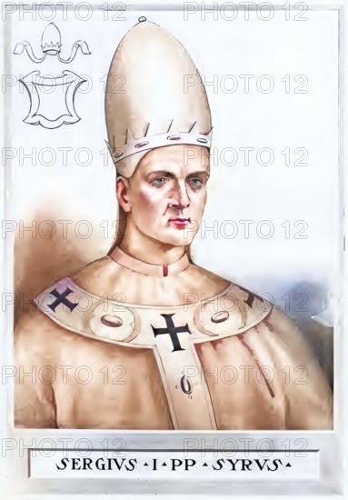 Sergius I (born ? in Palermo, died 7 September 701) was probably elected pope on 15 December 687