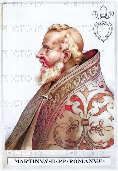 Marinus I (sometimes erroneously also called Martin II, born in Gallese, died 15 May 884 in Rome)