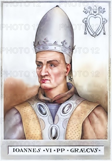John VI (died 11 January 705 in Rome) was Greek and Pope from 701 to 705, Historical, authentic,