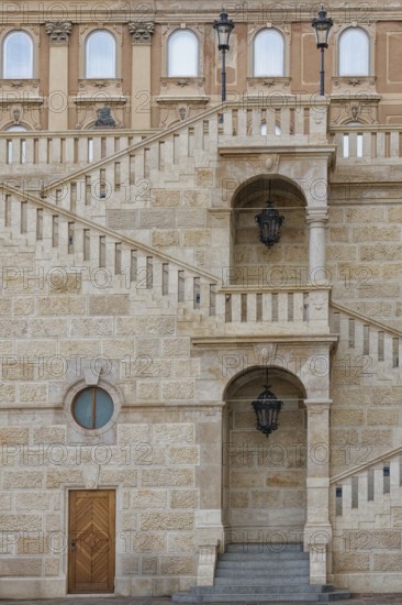 Buda Castle, Stöckl staircase between the Riding Hall and the Royal Guard, Budapest, Hungary