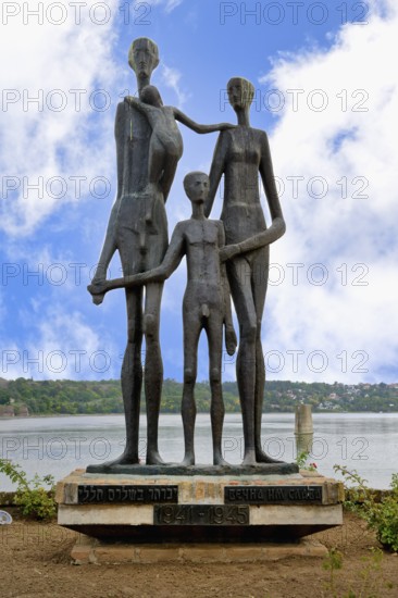 Monument to the Victims of the Raid, also known as The Family monument on the bank of the Danube