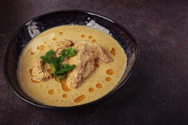 Satsivi, chicken in walnut sauce Baghe, cold dish, Georgian cuisine, homemade, no people