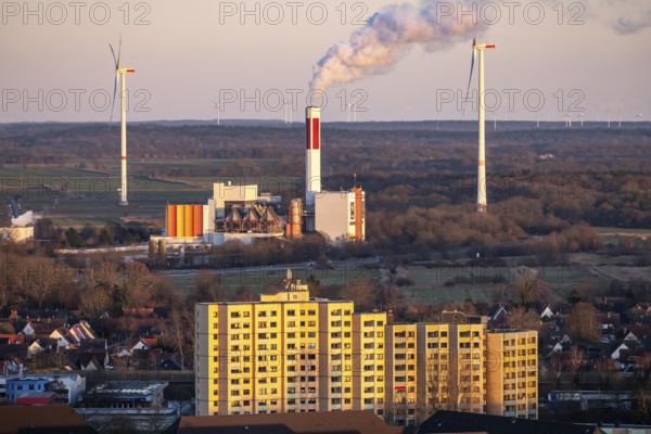 Müll-Heiz-power plant Bremerhaven, waste incineration plant that generates electricity and district