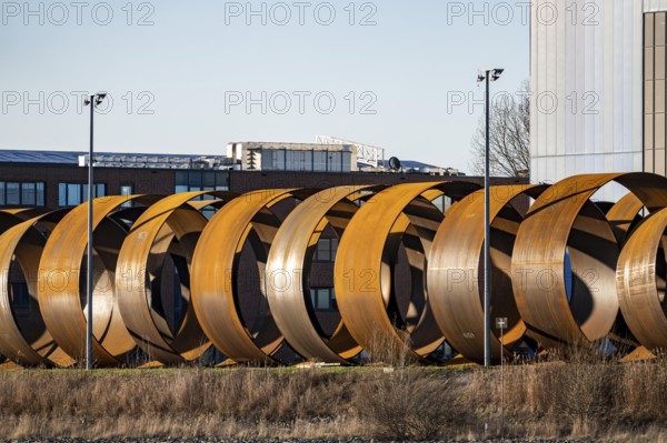 Parts for foundations for offshore wind turbines Monopiles and Single Piece Foundations, in the
