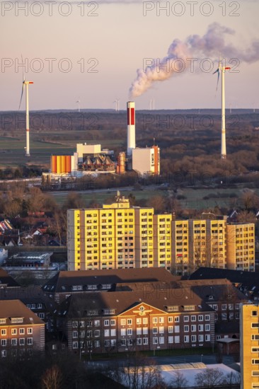 Müll-Heiz-power plant Bremerhaven, waste incineration plant that generates electricity and district