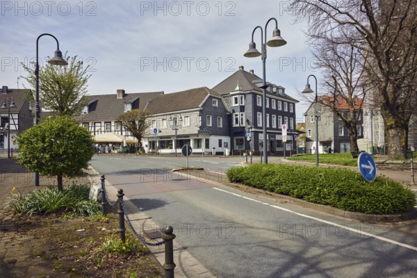 Residential and commercial buildings, houses, general architecture, half-timbered house, street,