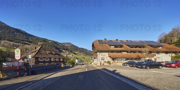 Gasthof Hotel Engel, Schwarzwaldhaus, general architecture, houses, Simonswald Engel bus stop,
