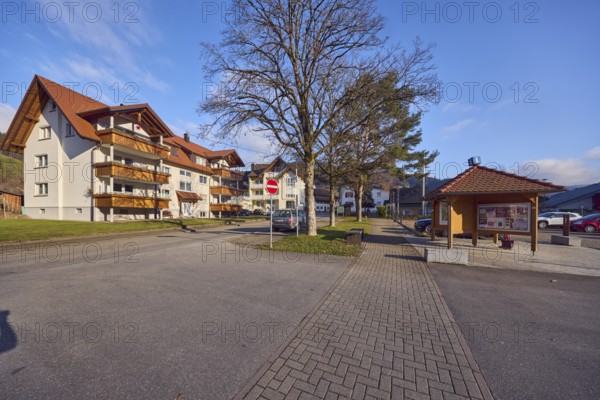 Houses, general architecture, residential buildings, apartment buildings, street, sidewalk,