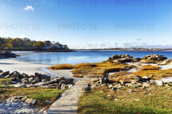Norwood Heights Beach, Indian Summer, coastline, rocky coastline with private beach for residents