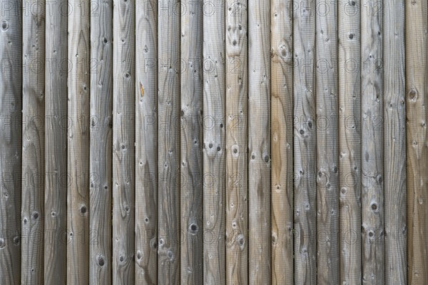 Wooden wall, palisade wall, vertical slats, detail, background picture