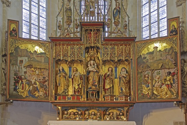 Late Gothic high altar by sculptor Jörg Syrlin the Younger of the Ulm School built in 1494, wood