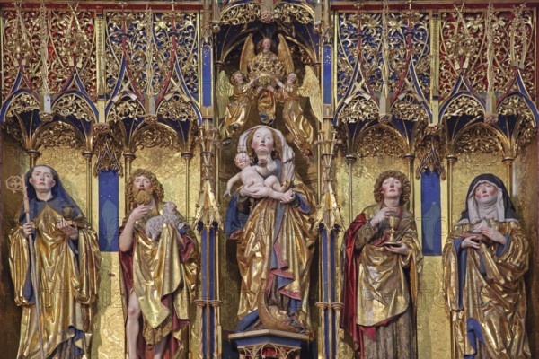 Late Gothic high altar by sculptor Jörg Syrlin the Younger of the Ulm School built in 1494, from