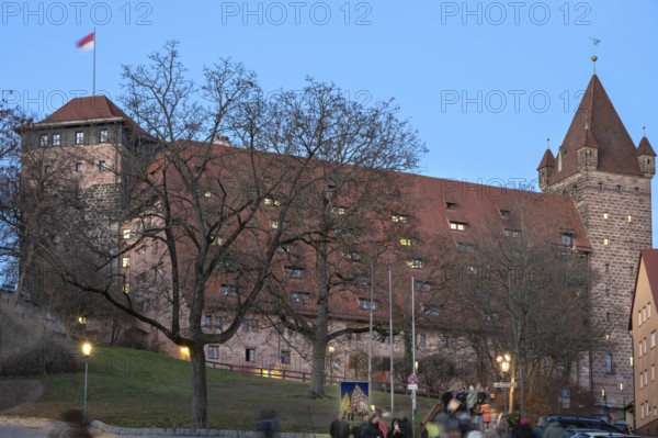 Historic imperial stable, built in 1495, today youth hostel, Burg 1, Nuremberg, Middle Franconia,