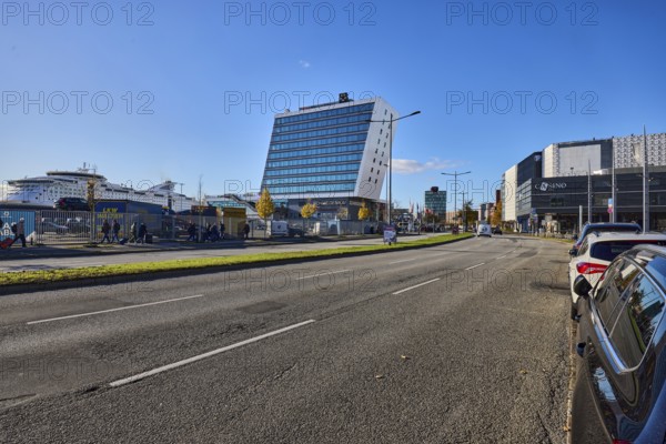 Schwedenkai ferry terminal, casino, general architecture, commercial building, modern architecture,