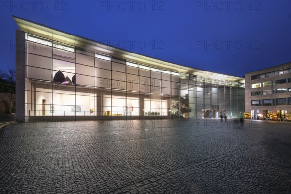 Neues Museum, State Museum of Art and Design in the evening, Luitpoldstr. 5, Nuremberg, Middle